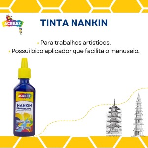 Tinta Nankin 20ml Azul Turquesa ACRILEX
