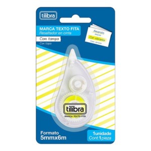 Marca Texto Em Fita Amarelo TILIBRA
