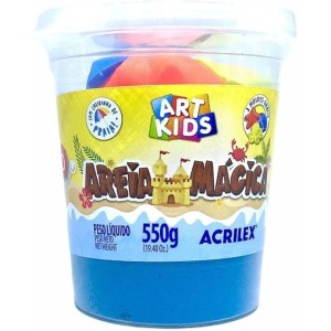 Areia Magica 550g com 3 Moldes Art Kids ACRILEX