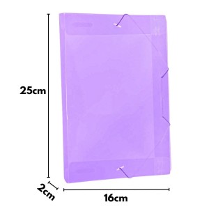 Pasta Plastica Com Elastico 1/4 Pequena Lombada 20mm Rosa ACP