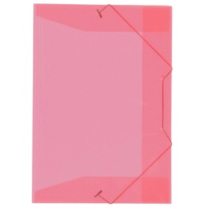 Pasta Plastica Com Elastico 1/4 Pequena Fina Vermelha ACP