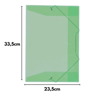 Pasta Plastica Com Elastico Oficio Fina Verde ACP