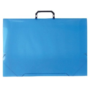 Pasta Maleta Plastica A3 Com Elástico Azul ACP