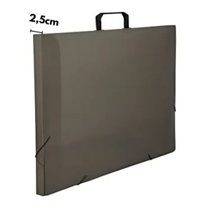 Pasta Maleta Plastica A3 Com Elástico Fume ACP