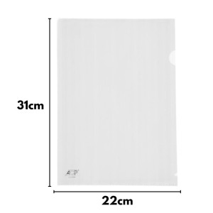 Pasta Plastica A4 em L Cristal Com 10 Unidades ACP