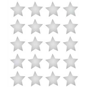 Etiqueta Adesivos Estrela Prata 18,8mm UNIDADE