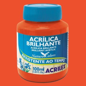 Tinta Acrílica Brilhante 100ml Laranja ACRILEX