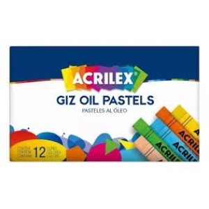 GIZ PASTEL OLEOSO C/12 CORES ACRILEX