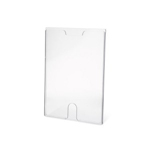 Quadro de Aviso Display Multiuso Acrilico A5 Vertical Cristal Adesivo Ref.10090011 WALEU