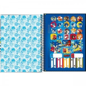 CADERNO UNIVERSITARIO 1 MATERIA 80FLS SONIC TILIBRA
