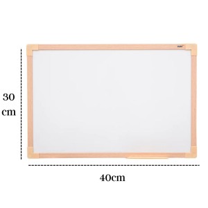 Quadro Branco Duraplac 30x40cm Moldura de Madeira STALO 