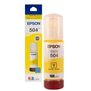 Refil Garrafa de Tinta Epson 504 Amarelo Ecotank Original