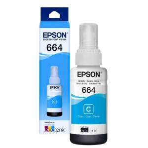 Refil Garrafa de Tinta Epson 664 Ciano Ecotank Original