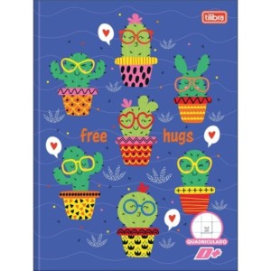 Caderno Quadriculado Brochura 10x10mm 40fls D+ Capa Dura TILIBRA