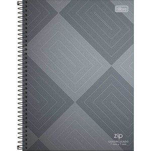 CADERNO QUADRICULADO ESPIRAL 10X10MM 96FLS UNIVERSITARIO D+ CAPA DURA TILIBRA