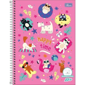 Caderno Quadriculado Espiral 10x10mm 96fls Universitario D+ Capa Dura TILIBRA