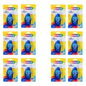 Corretivo Fita 5mmx6m Azul ACRILEX - Caixa C/12 Unidades