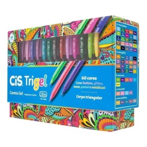 CANETA GEL 1.0 C/60 CORES TRIGEL CIS