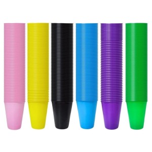 Copo Descartável 200ml Colorido Pacote com 50 Unidades