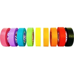 Fita Washi Tape Crepe Colorida 12 mm x 10 m – Cor Aleatoria