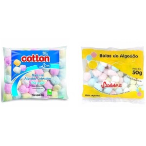 Algodão Hidrófilo 40g Bola - Colorido