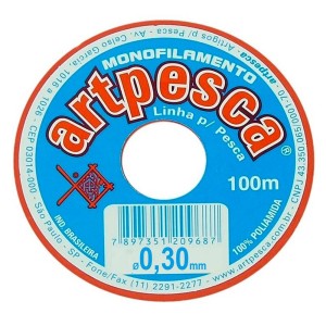 LINHA DE NYLON 0.30MM C/100MT TRANSPARENTE ARTPESCA