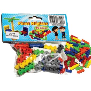 BRINQUEDO PINO MÁGICO C/30 PEÇAS PLASHOME