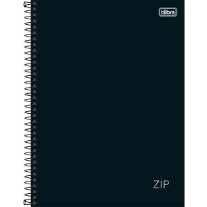 Caderno Universitario 1 Materia 80fls Zip Preto Tilibra